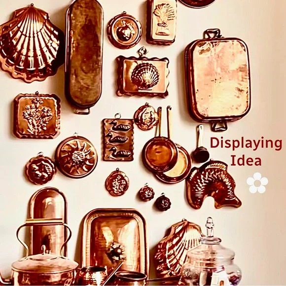 Vintage Mirro Copper-Tone Fruit Basket Jelly Mold / Kitchen Wall Farmhouse Décor - Picture 9 of 9